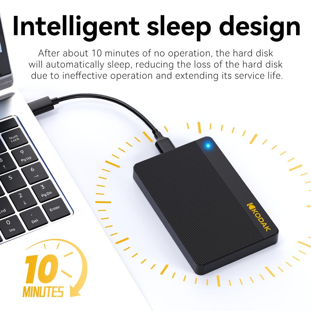 Kodak Портативный внешний жесткий диск P160 500 ГБ USB 3.0 PHDD Внешний жесткий диск Идеально подходит для PS4/PS5 Xbox Mac ПК