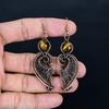 Серьги из тигрового глаза, обернутые медной проволокой 999 пробы, серьги из натуральных камней ручной работы, подарок для мамы, антикварные украшения