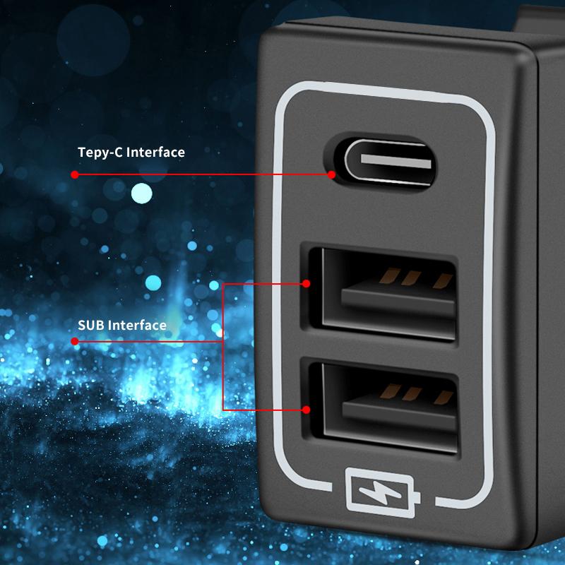 Автомобильное быстрое зарядное устройство USB QC3.0 для Toyota Land Cruiser 200 Prado 150, аксессуары, модифицированное LC200 LC150 FJ150 FJ200