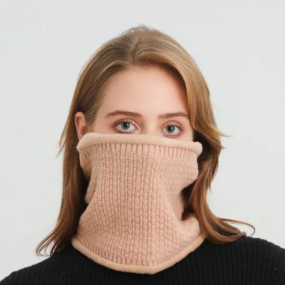 Однотонный Плотный Теплый Шарф-Кольцо Модный Зимний Полосатый Теплый Женский Мужской Уличный Шарф-Маска с Плюшевым Снудом Унисекс Муфта