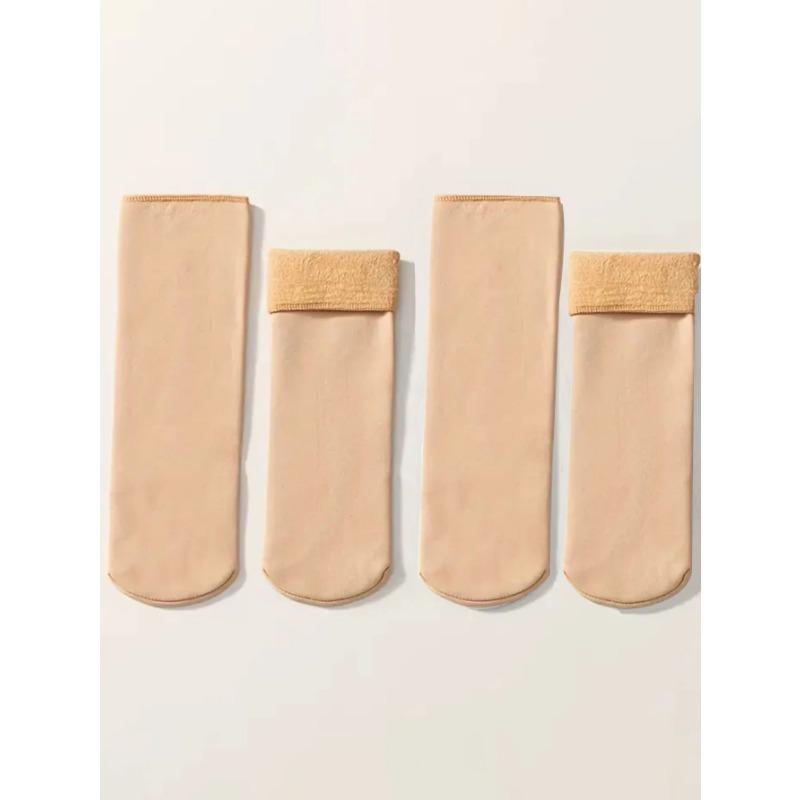 1 пара женских зимних толстых утепленных коротких кашемировых носков, нейлоновые зимние бархатные сапоги, однотонные высококачественные женские носки-тапочки