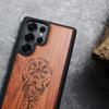 Магнитный деревянный чехол Carveit для Samsung Galaxy S25 Ultra Case 2025, ТПУ противоударный чехол и дерево, гравировка ручной работы, совместим с MagSafe Wireless