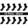 10Pairs Men's Bamboo Fiber Socks Long Black Business Soft Breathable New High Quality Autumn for Male Socks Plus Size EU38-48