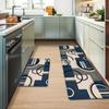 2pcs European Style Kitchen Mats, Creative Geometry Pattern Throw Carpets, Durable Runner Rugs, for Home Room Supplies Spring Decor Shower Supplies