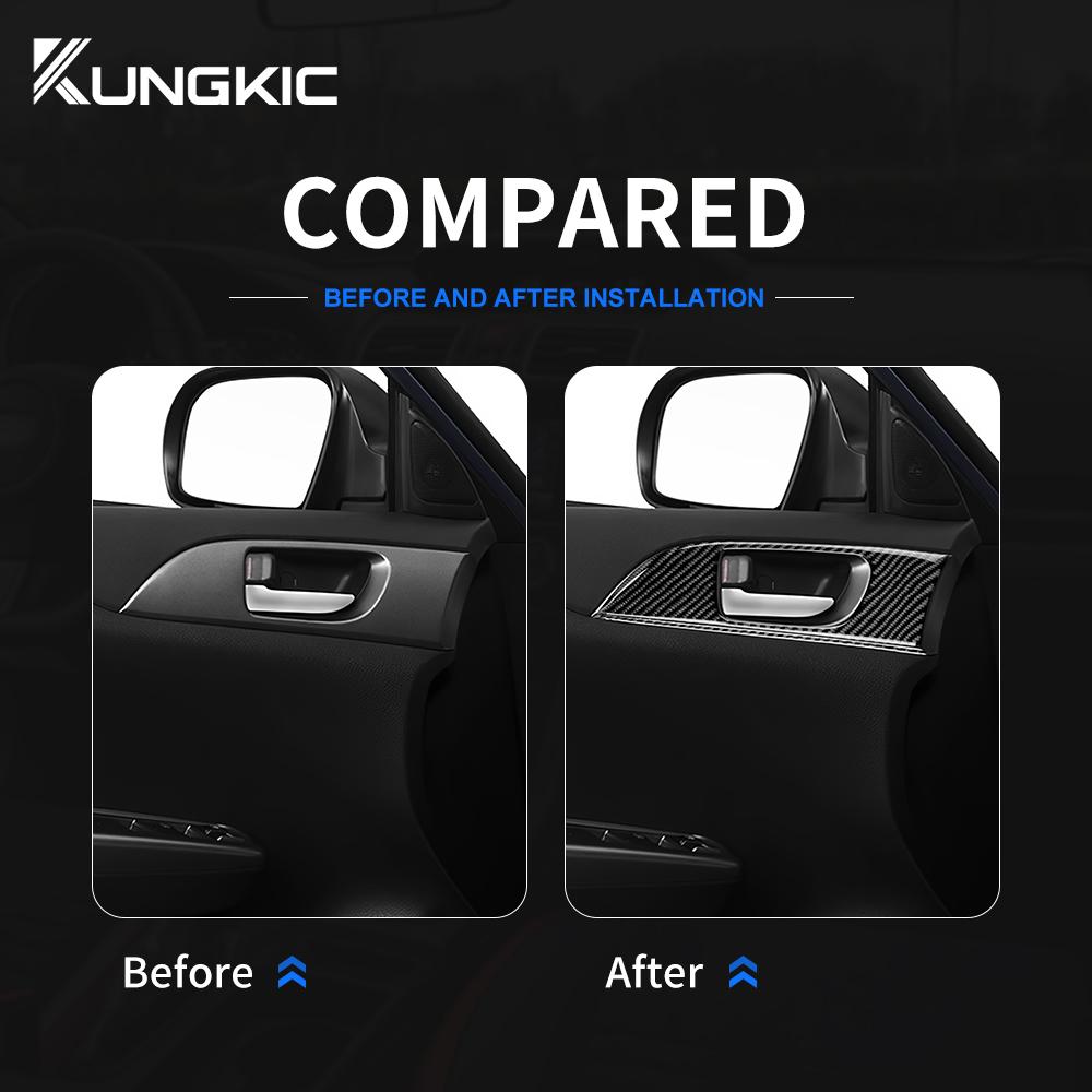 Carbon Fiber Style Interior Sticker Trim for Subaru Impreza 2009 2010 2011 Door Handle Area
