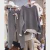 Women's 2024 Autumn/Winter Two-Piece Set: Loose Fit Sweatshirt with Fake Two-Piece Stitching and Casual Pants.
