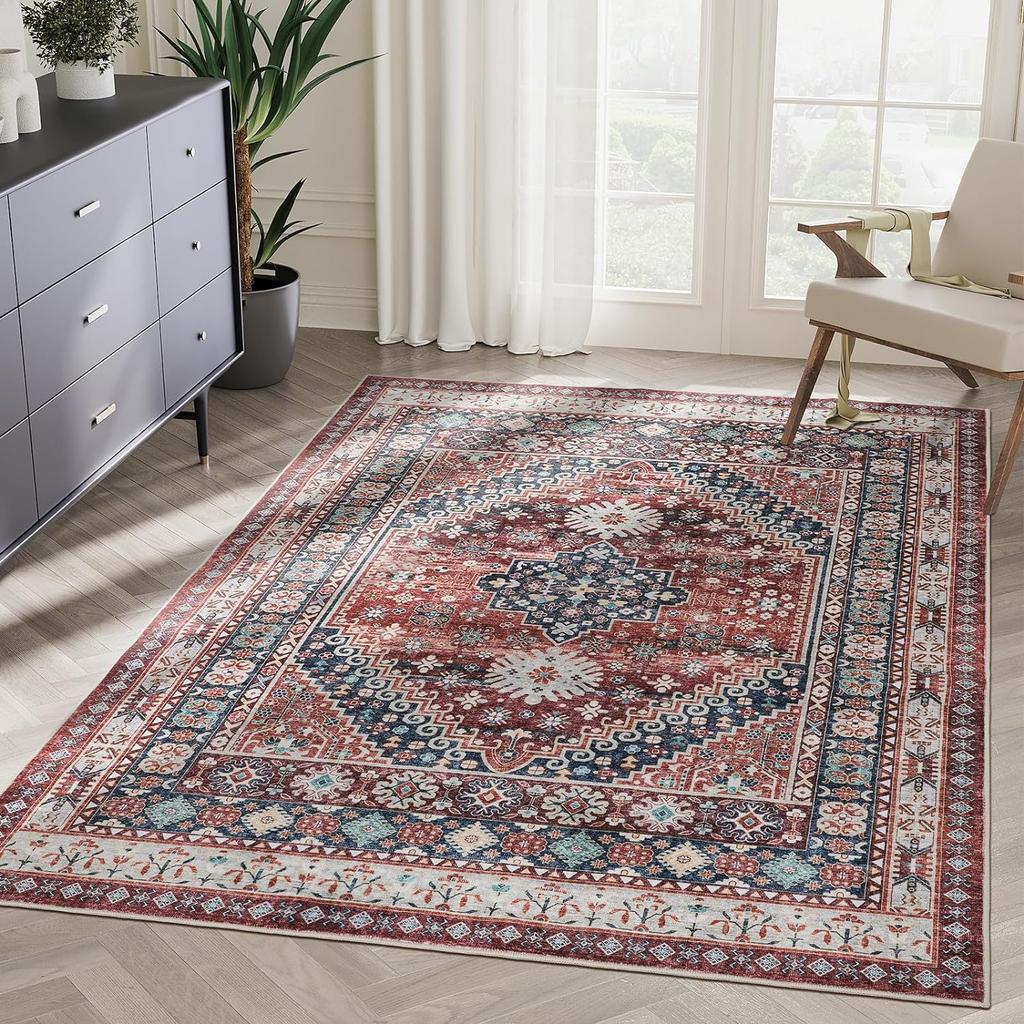 Винтажные ковры с цветочным узором Мягкий акцентный ковер Ковры большого размера Ковер с низким ворсом для гостиной спальни домашнего декора