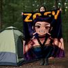 "Zoey: The Enigmatic Anime Character Inspired Crop Top"Blanket Lightweight Flannel Throw Blanket for Sofa, Bed, Travel, Camping, Livingroom,