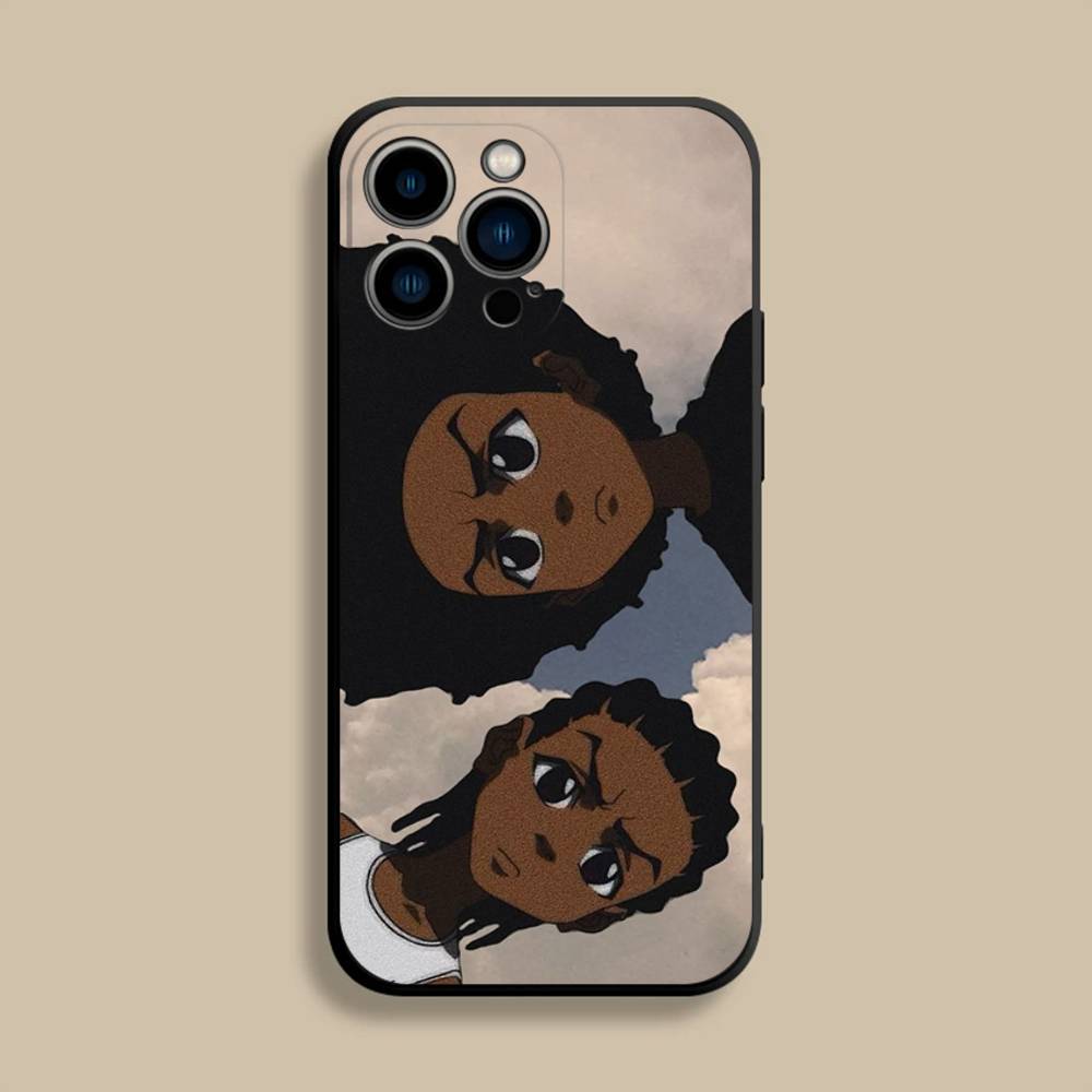 cool The B-Boondocks  Phone Case For iPhone 17,16,15,14,13,12,Pro,Max,Plus,E,SE4,Air,Mini Black Soft Cover