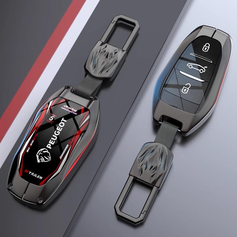 Alloy Car Smart Remote Key Case Cover Holder Shell For Peugeot 207 208 3008 206 308 508 2008 407 5008 301 Protector Accessories