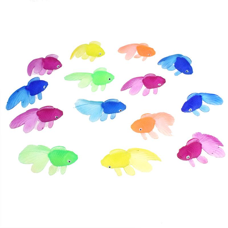 1/10/20Pc Random Soft Rubber Gold Fish Simulation Mini Goldfish Water Toddler Fun Swimming Beach Gift