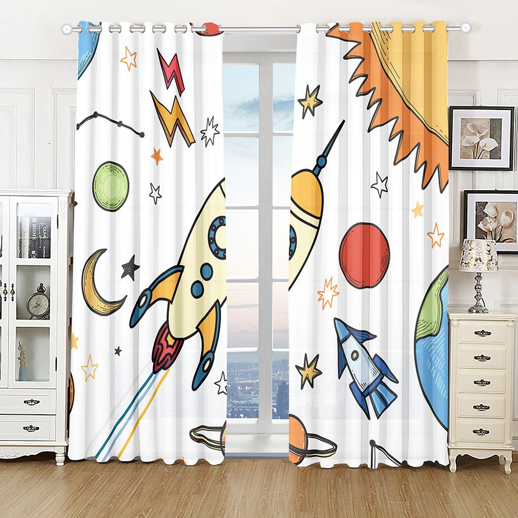 Красный самолет облака оконные шторы домашний декор детская спальня шторы кухонные дверные шторы шторы для гостиной