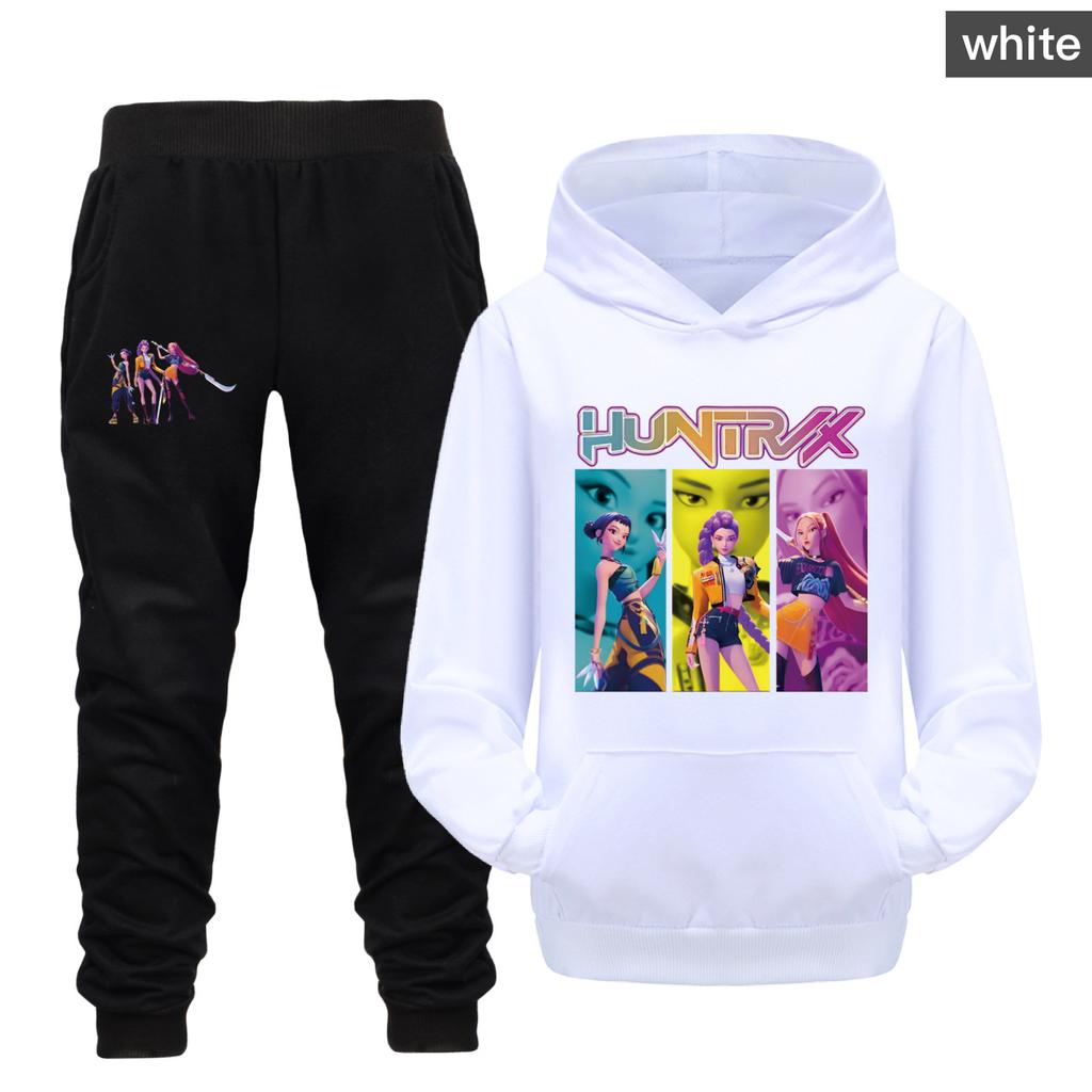 Kids Clothing Sets Kpop Witch Hunting Team Bag Hoodie Children's Hoodie Hoodie Casual Set