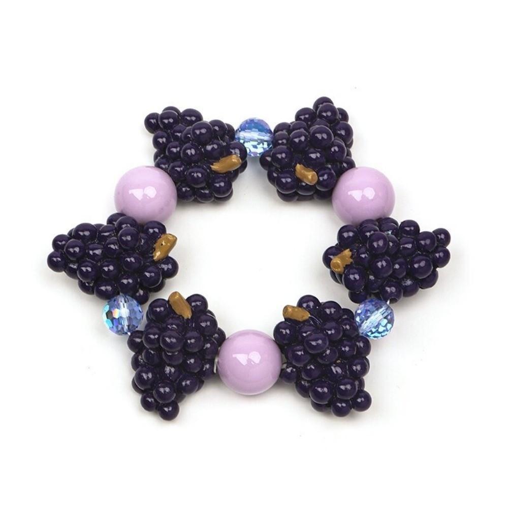 Resin Fruit Beaded Bracelet Colorful Beaded Bracelet Unique Exaggerated Bracelet Women