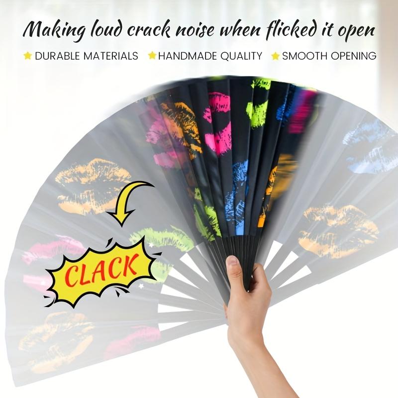 1pc Folding Fan, Large Folding Fan,Kung Fu Fan,Festival Smashing Fan,Folding Hand Fan,Suitable for Male and Female Performance Dance Party Accessories