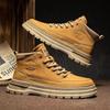 Мужская повседневная обувь в стиле ретро с высоким берцем, осень 2024 г.: Увеличение высоты, толстая подошва, универсальная рабочая одежда для активного отдыха