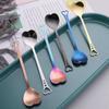 Heart Shaped Heart Shape Coffee Spoon Dessert Sugar Stirring Spoons Tea Spoon Stainless Steel Tableware Drinking Tool
