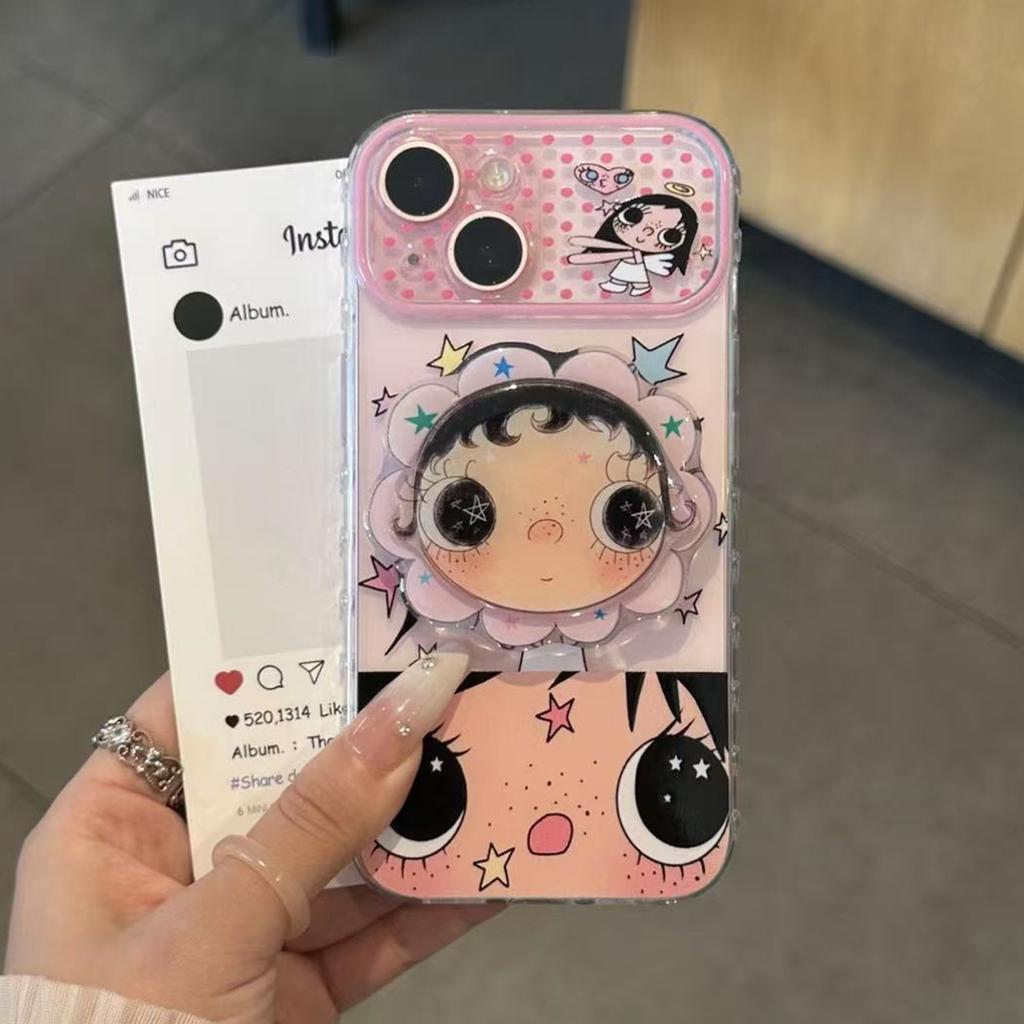Butterfly bee Xiaoyu bracket is suitable for Apple 11pm mobile phone case girls high value Huawei Xiaomi 11 large window