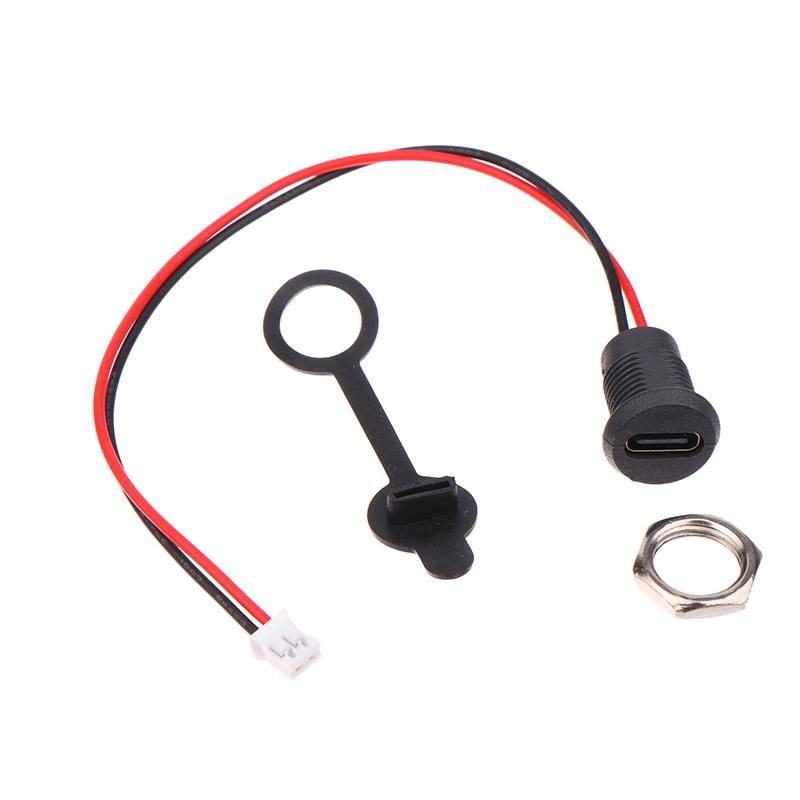 Usb-C 2P Высокотоковая зарядная розетка Гайка Защелкивающаяся защелка Пластина Usb Type-C Female Водонепроницаемый разъем Type C Female Jack