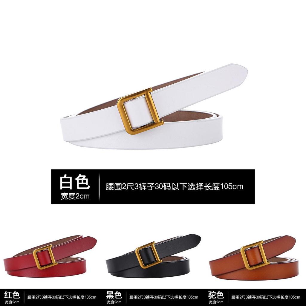 Classic Leather Waist Belt For Women With D Buck Closure For Dress Accessory