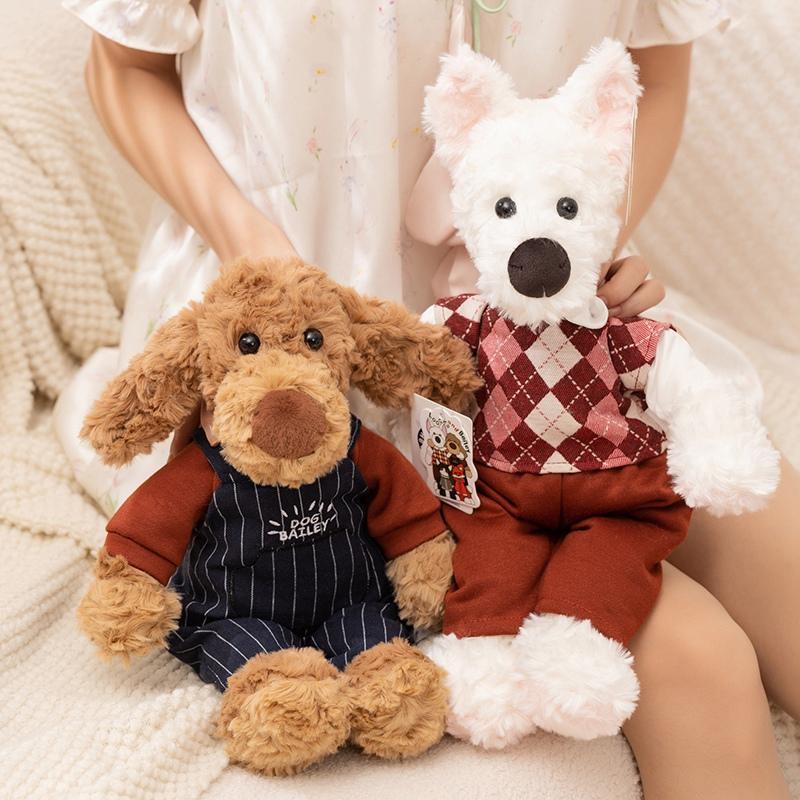 Cute Cartoon Anime Furry Bailey Dog Plush Toy Soft Comfortable Stuffed Animal Doll Home Decor Gifts for Girl