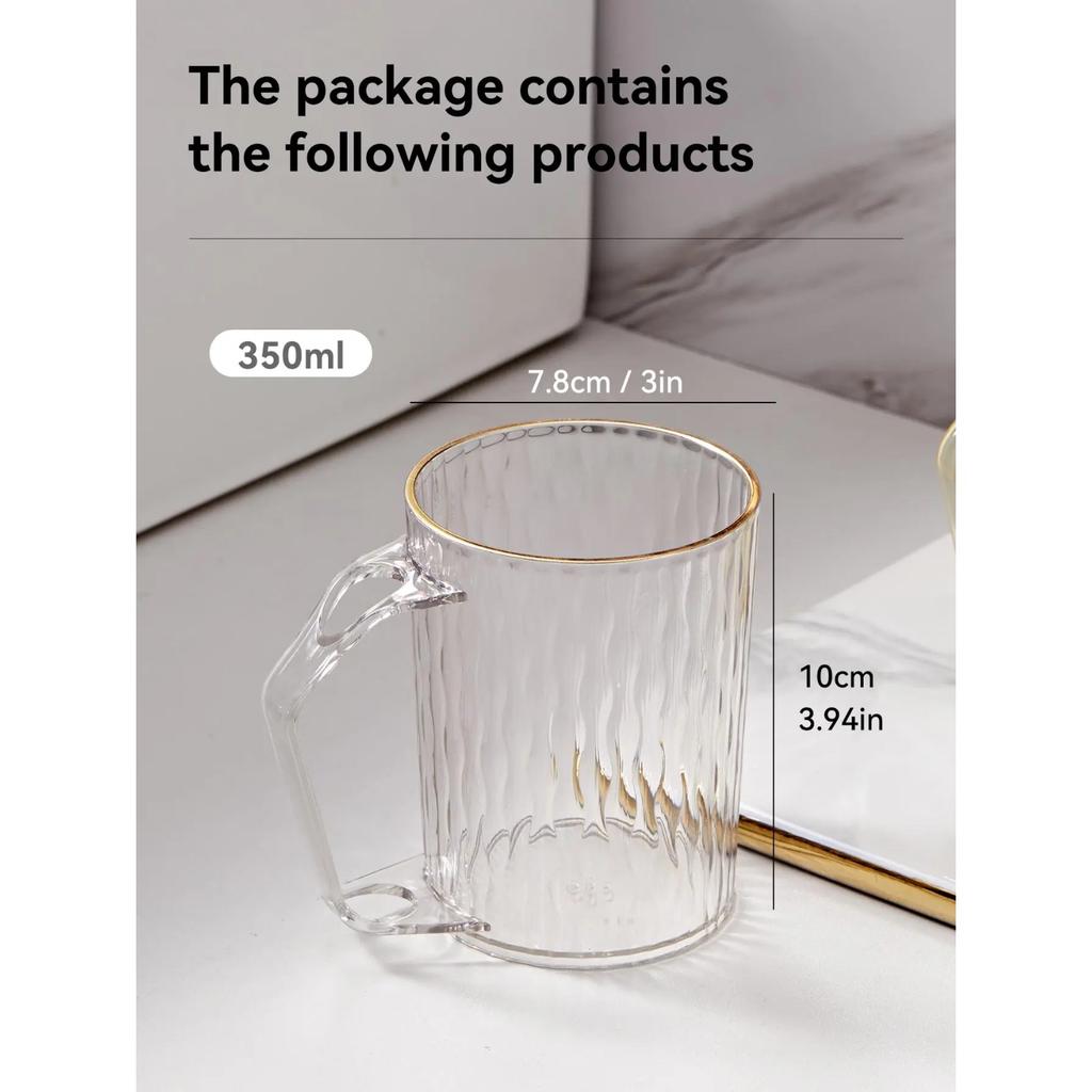 Light Luxury Wash Cup Ins Wind Mouthwash Cup Transparent High Beauty Toothbrush Cup Household Toothware Cup