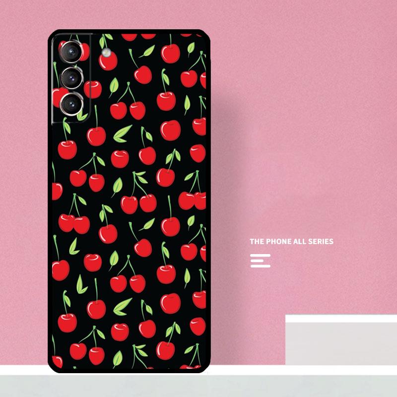 Чехол для телефона Food Fruit Red Cherry для Samsung Galaxy S26 S23 Ultra S20 S21 S22 S24 S25 Plus S10 S25 FE Cover Coque