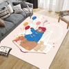 Paddington Bear2 Flannel Pattern Square Carpet,Area Rug,Carpet Rug for Living Room Bedroom Sofa Playroom Decor,Non-slip Floor Mat