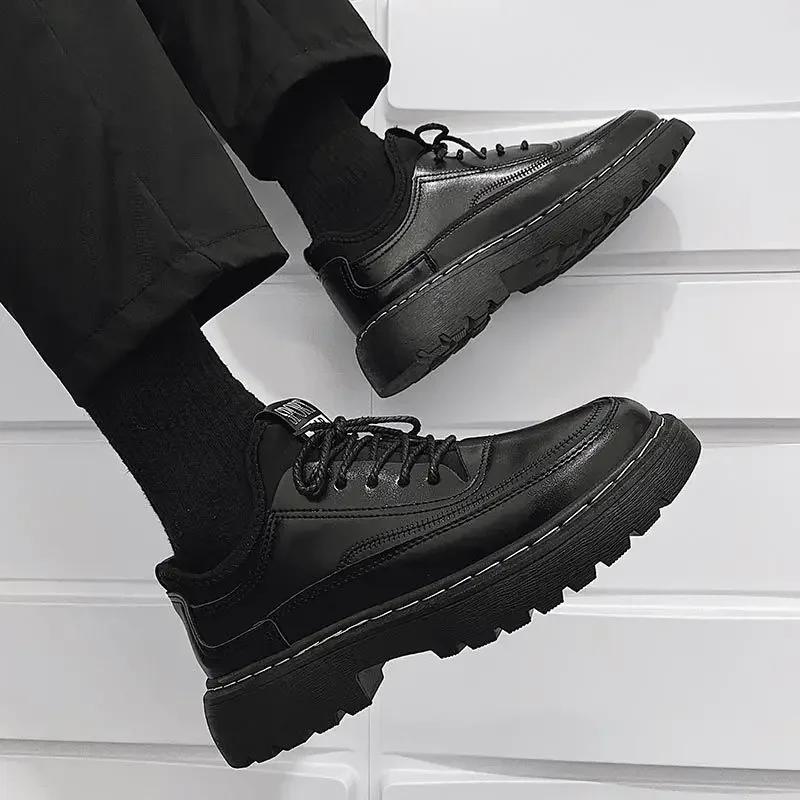 Модная черная деловая обувь из кожи, лоферы, мужская формальная мода 2024, размер 45, классическая оригинальная мужская повседневная обувь, дизайнерские слипоны из ПУ