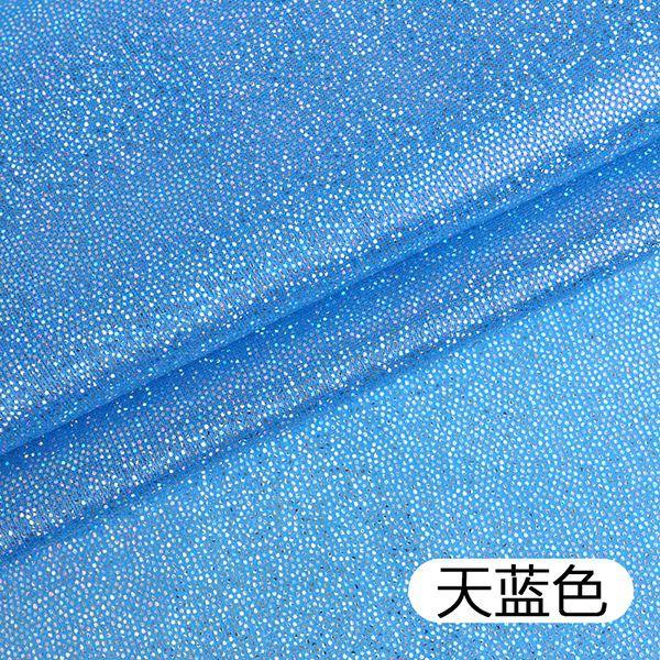 Laser Sequin Glitter Fabric Upholstery By Meters for Costume Stage Decoration Diy Sewing Cloth Soft Thin Glossy Pink Blue White