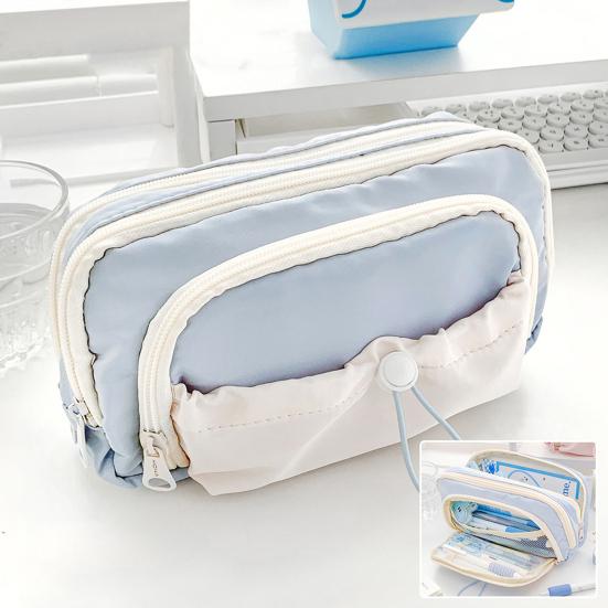 Большая вместительная сумка для ручек, портативная многофункциональная сумка на молнии для мальчиков и девочек, школьный карандаш, чехол для канцелярских принадлежностей, школьные принадлежности