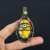 Кулон из яшмы шмеля и зеленого глаза фатимы, ювелирное изделие из драгоценного камня, обернутое медной проволокой 999 пробы, кулон ручной работы, на День матери