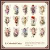 Yoofun 30pcs/lot Vintage Elf Flower Stickers Retro Style Aesthetic Spirit Sticky Labels Collage Junk Journal Scrapbooking diy