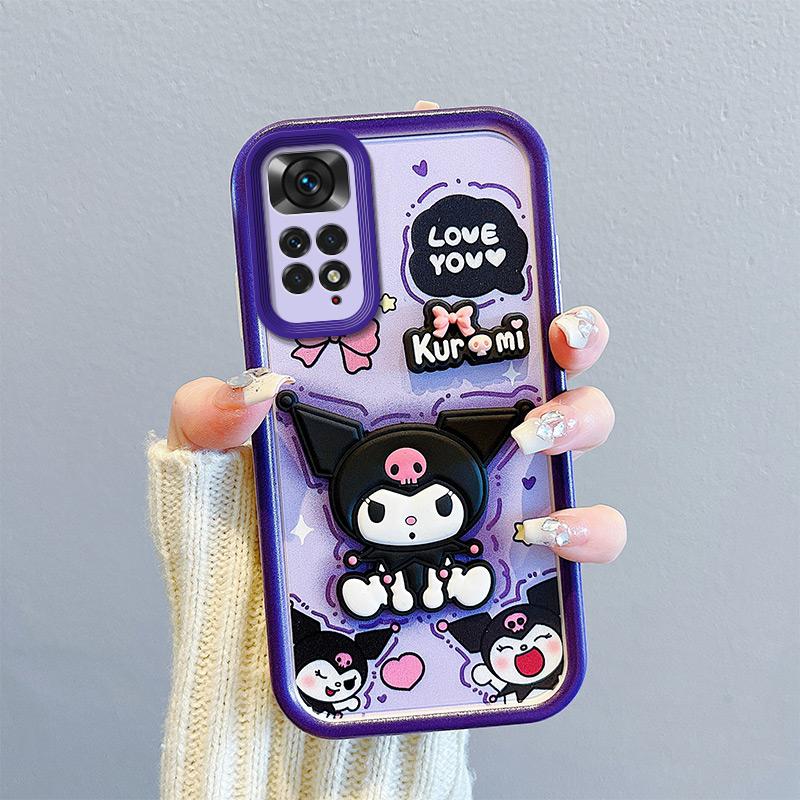 KEYSION Противоударный чехол для Redmi Note 11 Pro 5G 11S со шнурком, силиконовый милый 3D-чехол для телефона с мультяшной куклой для Redmi Note 11 Pro+ 5G