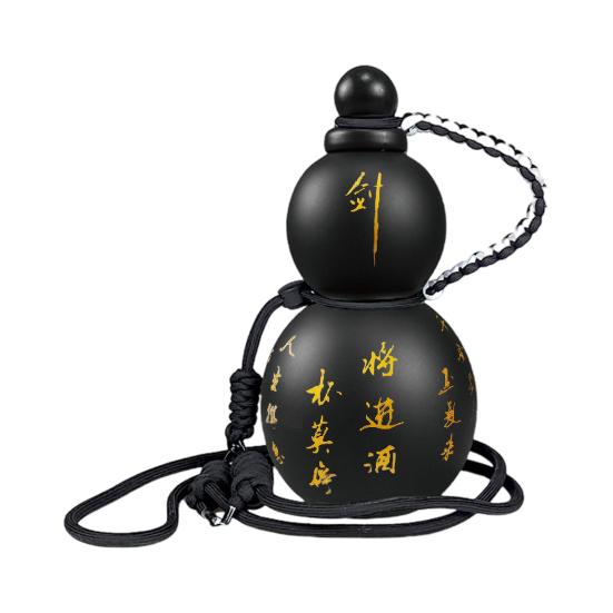 1 набор 800 мл бутылка для воды из тыквы с плечевым ремнем, плетеная веревка для талии, кисть для чашки, подвеска, наклейка «сделай сам», винтажная бутылка для питья из тритана в китайском стиле