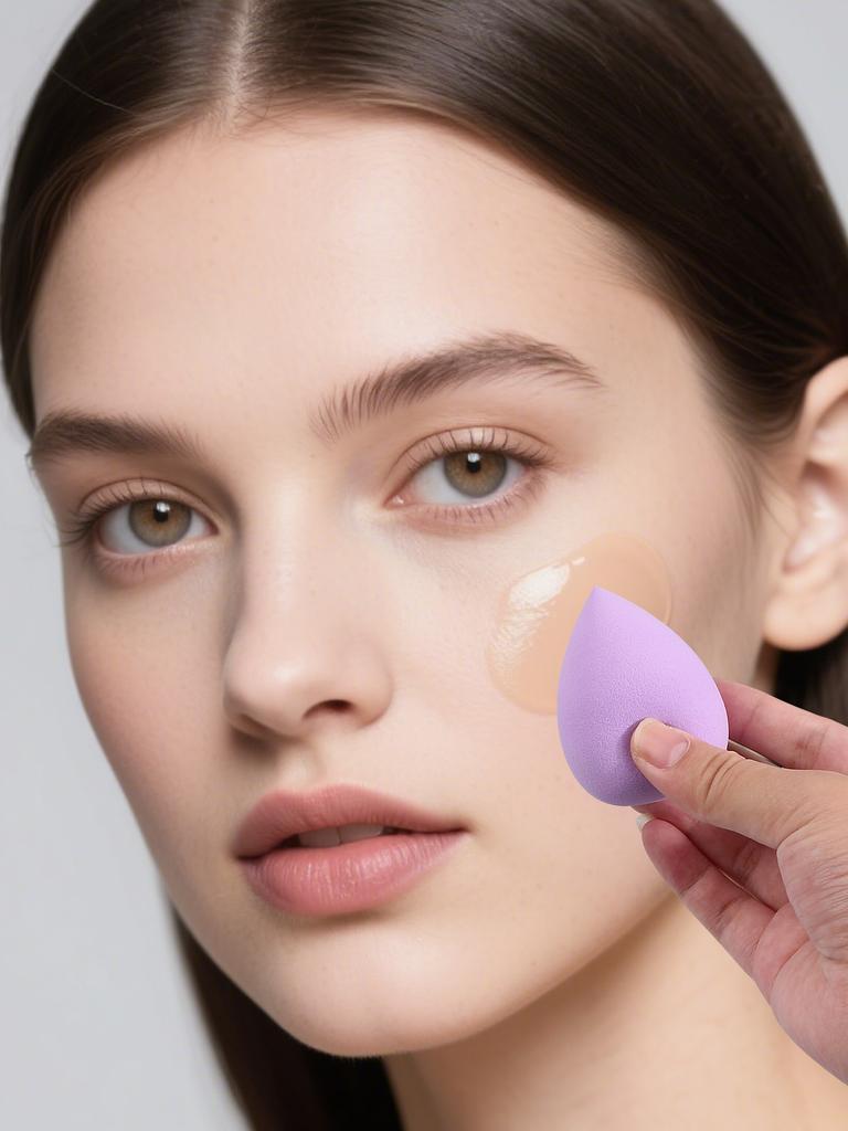 2-100PCS Clove Purple Makeup Egg Dry and Wet Dual-purpose Sponge Egg Foundation and Concealer Special Makeup Powder Puff