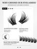 Xiaomi GROINNEYA Cluster Lashes Kit Fluffy Individual Lashes Lash Bond & Seal Faux Mink Lashes Eyelash Extension DIY at Home