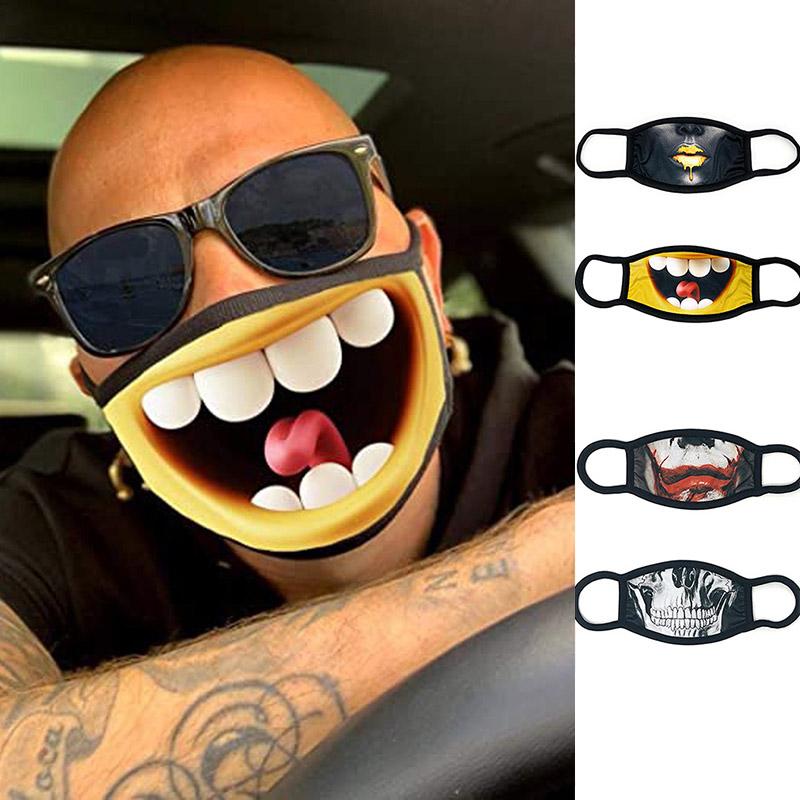 Забавная маска для лица, моющаяся и многоразовая маска для лица для автобусных остановок, торговых центров