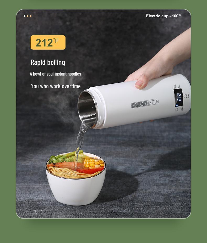 110 В США Портативный дорожный чайник с контролем температуры, Маленькая электрическая чашка для нагрева воды, Отображение в градусах Фаренгейта