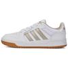 Unisex Sneakers ENTRAP Slip Resistant Abrasion Resistant Low Top Skateboard Shoes Unisex White Gold