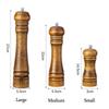 5/8/10 Inch Wooden Pepper Grinder Salt and Pepper Mill Spice Grain Grinder With Adjustable Ceramic Grinding Core Manual Grinder