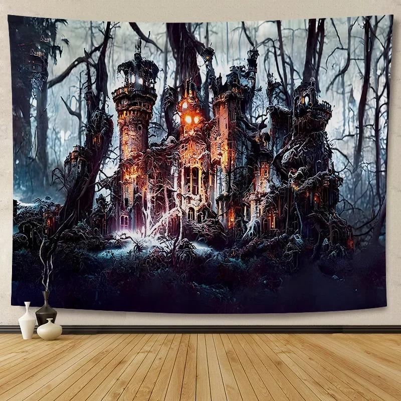 Halloween Decoration Background Cloth Hanging Cloth Wall Renovation Home Living Room Room Decoration Party Decoration