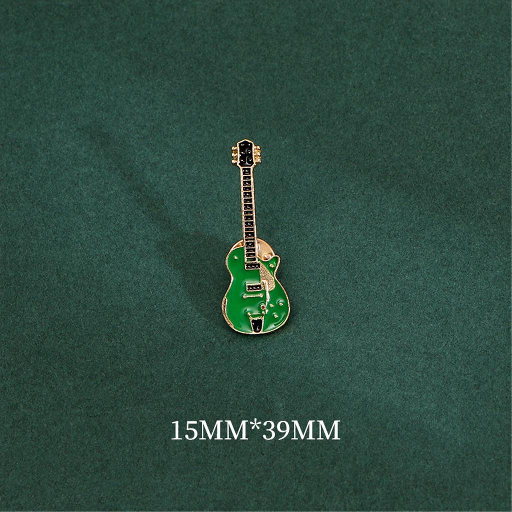 Rinhoo Vintage Imitation Shell Guitar Violin Brooch Pin For Women Luxury Punk Rhinestone Musical Instrument Enamel Badge Jewelry