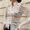 Женская одежда Мода Сексуальная Кружевная Весна Лето Осень Элегантная Женская Блузка Рубашка для Девочек Женские Топы