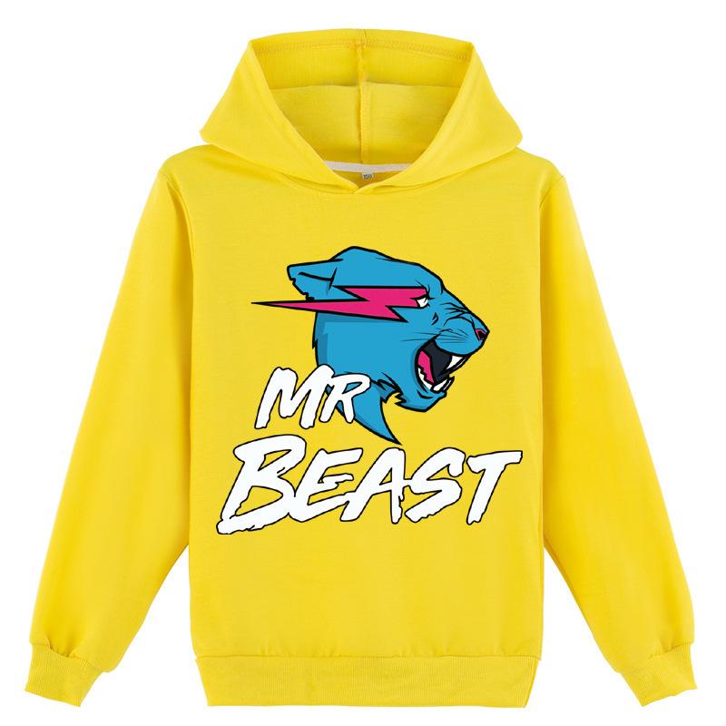 Mr Beast Lightning Cat Kids Fashion Print Hoodie Sweatshirt