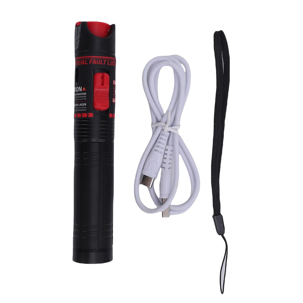 Визуальный локатор повреждений оптического волокна 15 км Универсальный разъем 2,5 мм Перезаряжаемая ручка-фонарик для оптического волокна