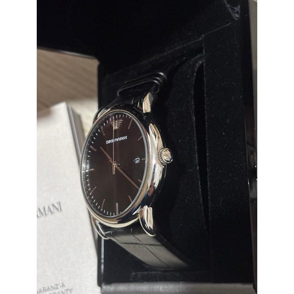 Б/у черные аналоговые часы EMPORIO ARMANI