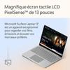PC portable Microsoft Surface Laptop 13" Ecran Tactile Copilot+PC Snapdragon® X Plus 16 Go RAM 256 Go SSD Platine