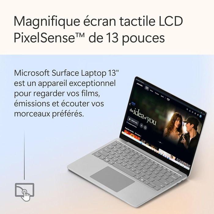 PC portable Microsoft Surface Laptop 13" Ecran Tactile Copilot+PC Snapdragon® X Plus 16 Go RAM 256 Go SSD Platine