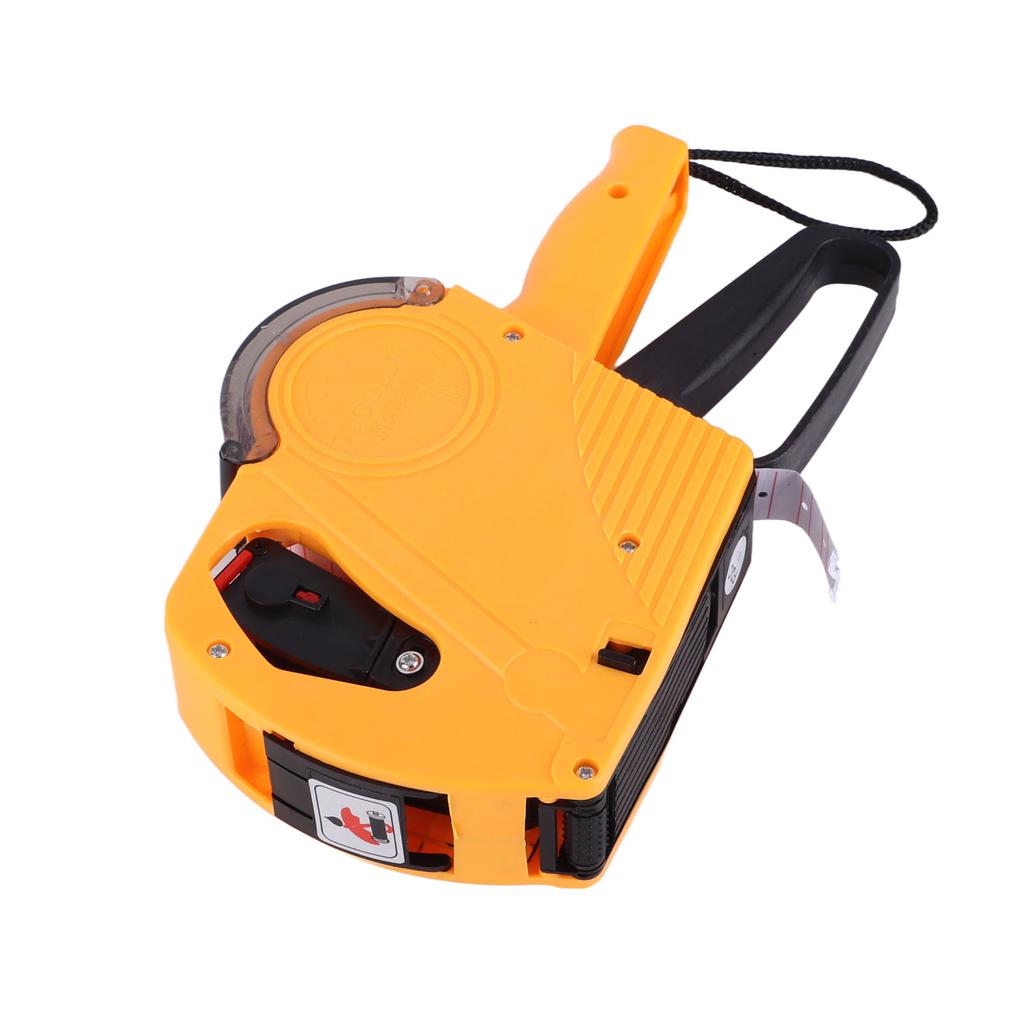 8 Digit Manual Price Tag Labeller with Cover Robust Practical Comfortable Hand Feeling Price Tag Machine Yellow Chinese